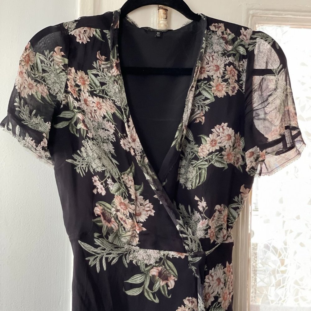 Lucky Brand Floral Wrap Top